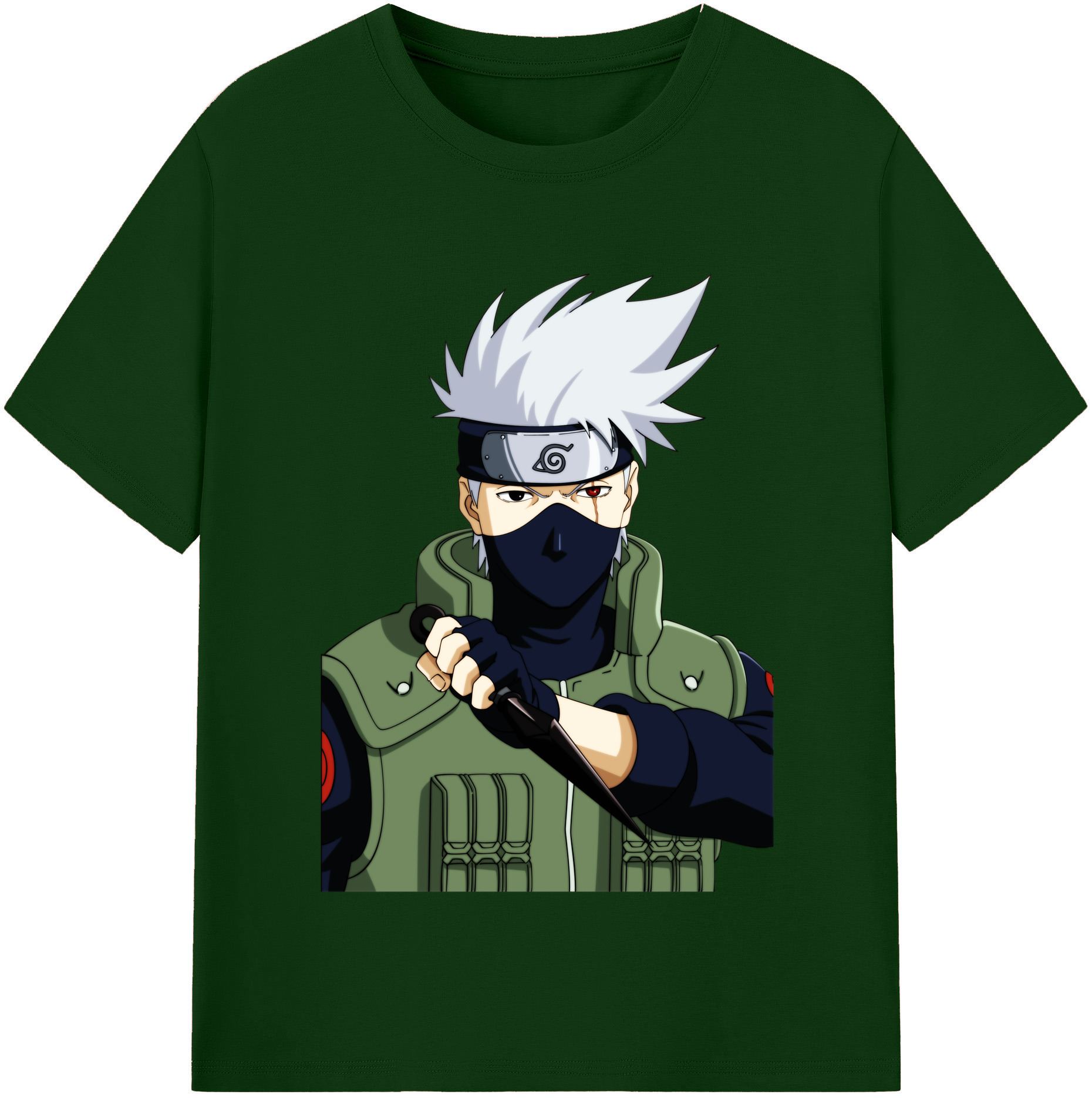 （画像用） NARUTO -ナルト- はたけ カカシ Hatake Kakashi 綿100％半袖Tシャツ（フロントプリント）